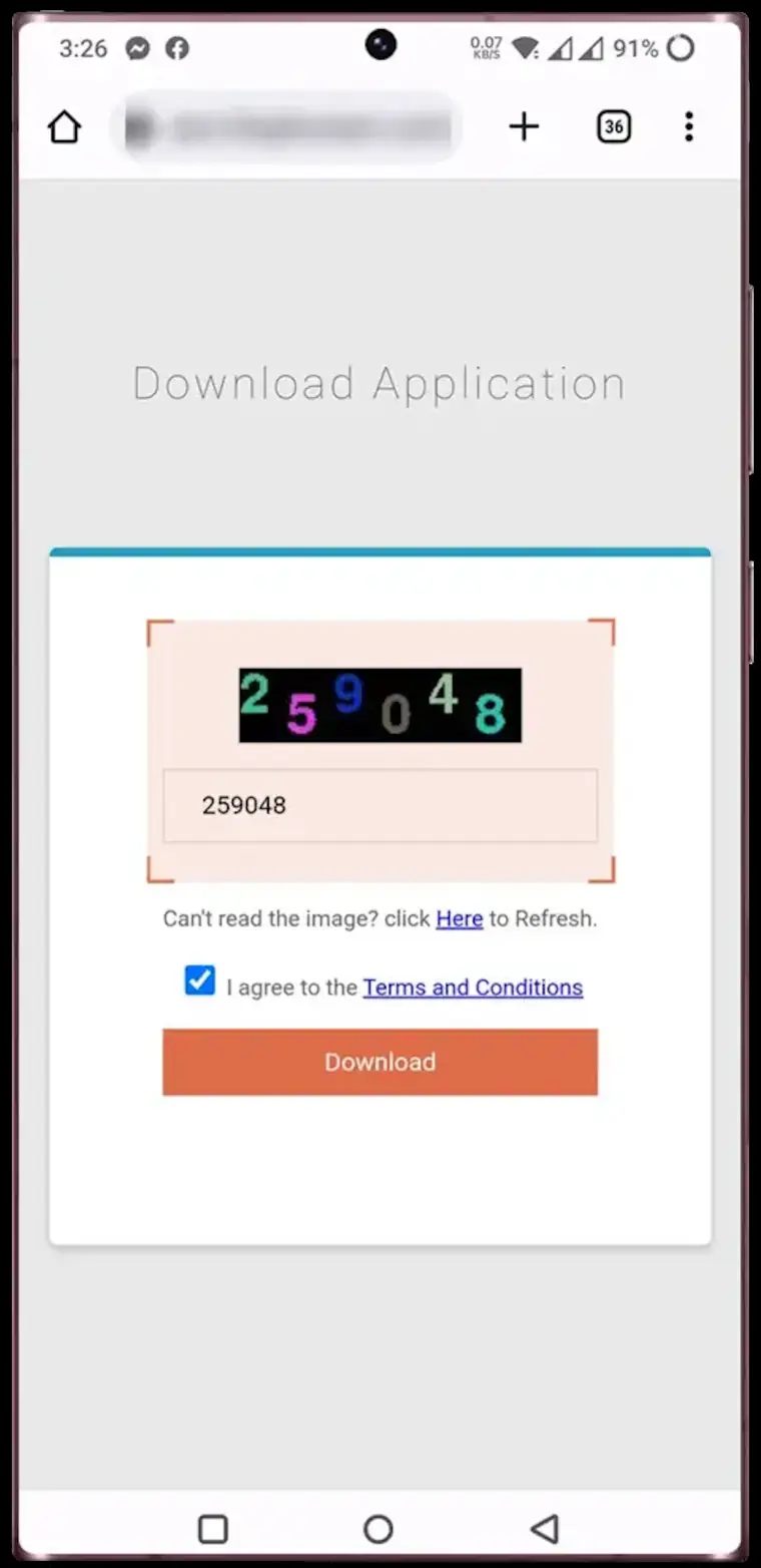 Verifikasi sebelum mengunduh
